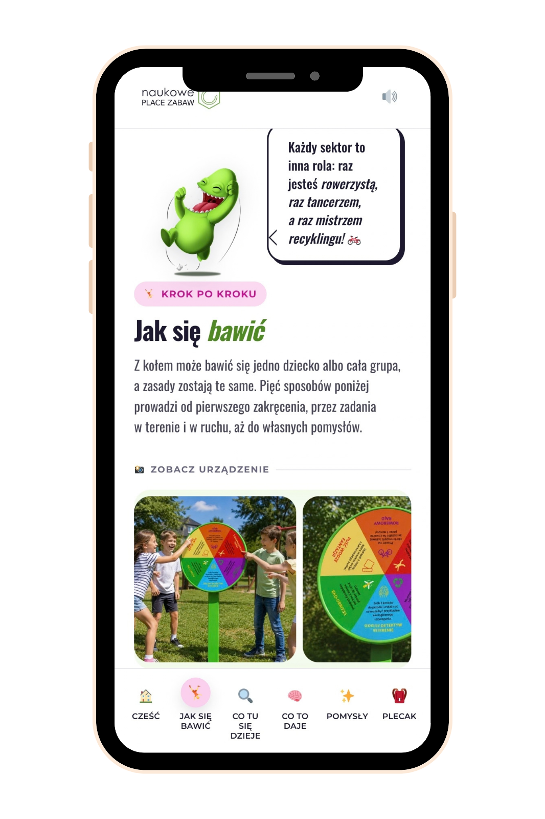 Mobilna strona urządzenia Koło edukacyjne - Edukacja ekologiczna na telefonie po zeskanowaniu kodu QR