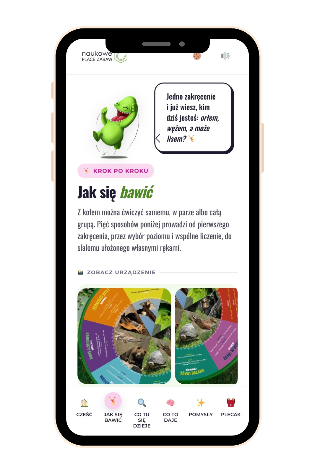 Mobilna strona urządzenia Koło edukacyjne - Ruch i sport na telefonie po zeskanowaniu kodu QR