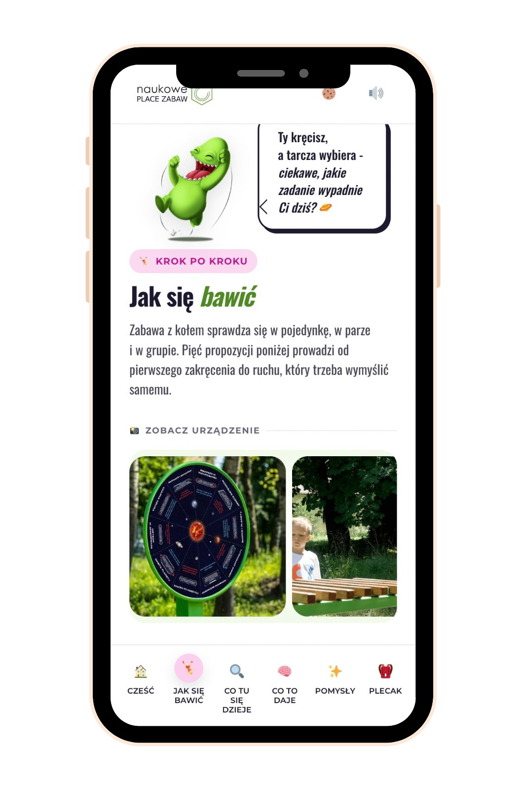 Mobilna strona urządzenia Koło edukacyjne - Kosmos na telefonie po zeskanowaniu kodu QR