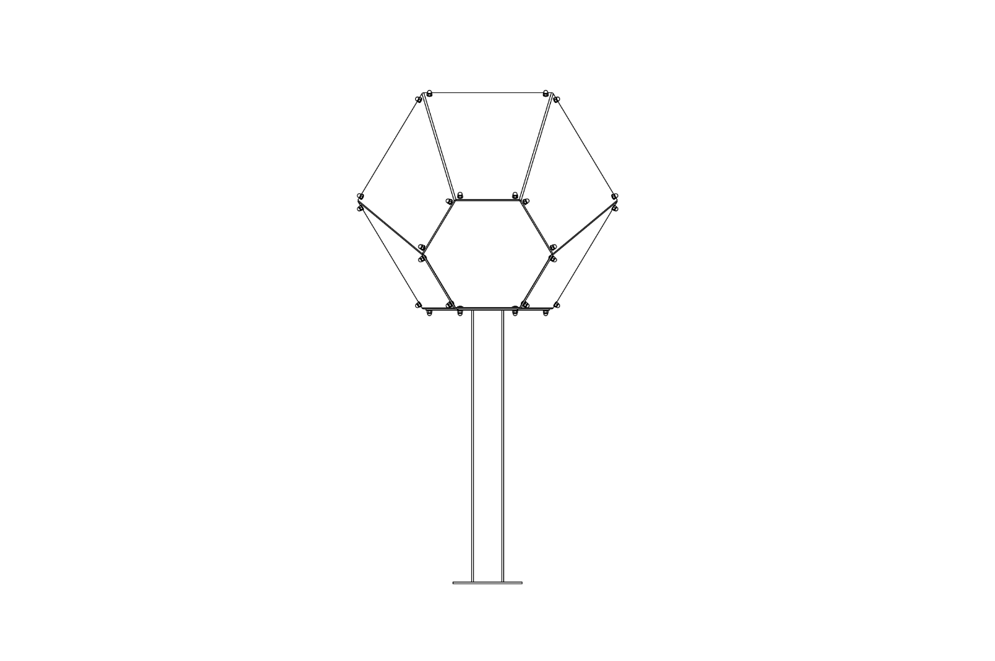 Technical drawing I08, front view
