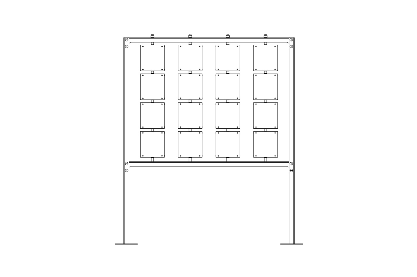 Technical drawing S02-1, front view