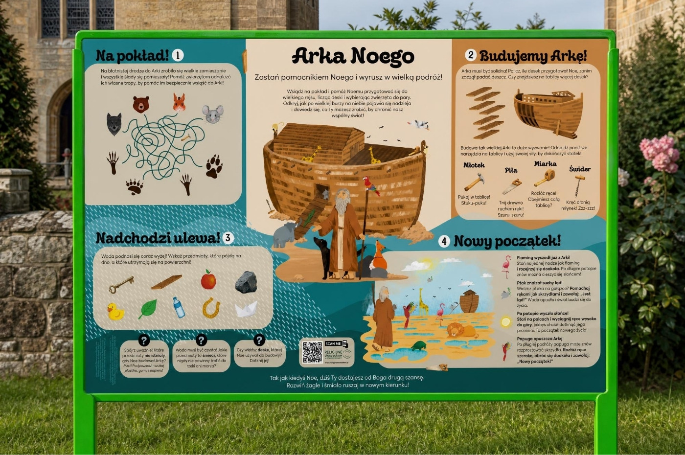 Tablica edukacyjna jednostronna - Arka Noego