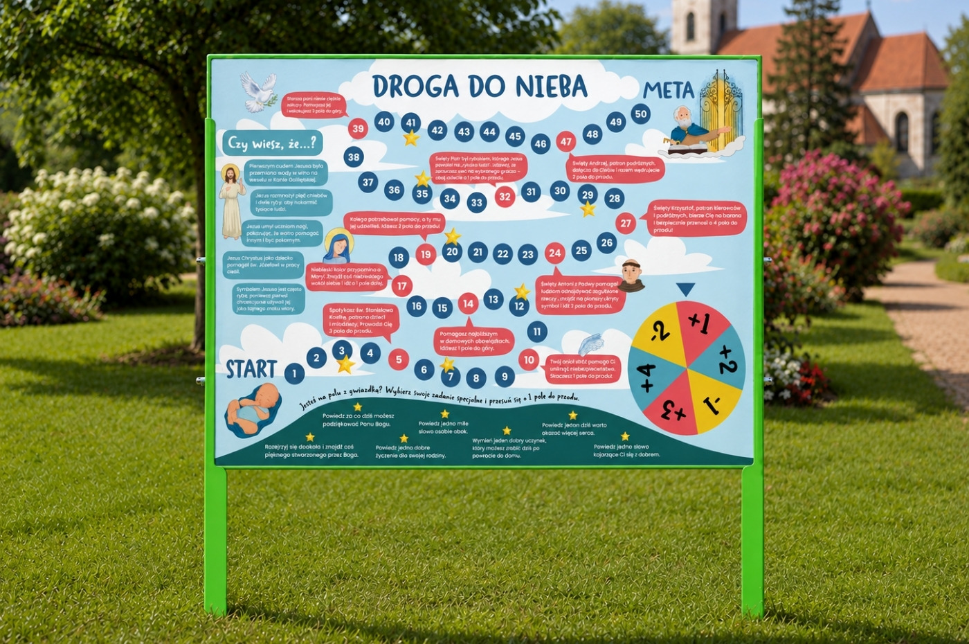 Tablica z grą edukacyjną - Droga do nieba