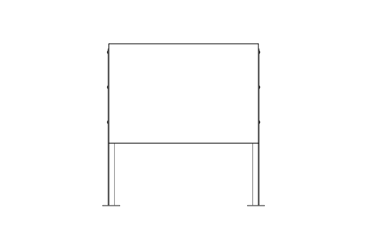 Technical drawing S13, front view